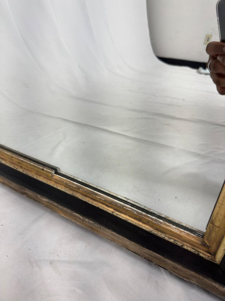 Antique French Distressed Black/Gold Louis Philippe Mirror – Laurier Blanc