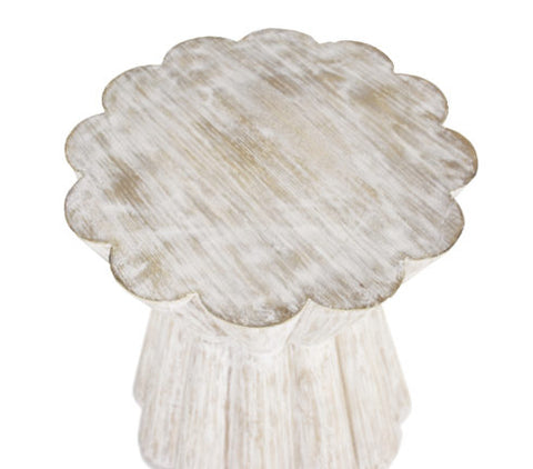 Annie Whitewashed Side Table