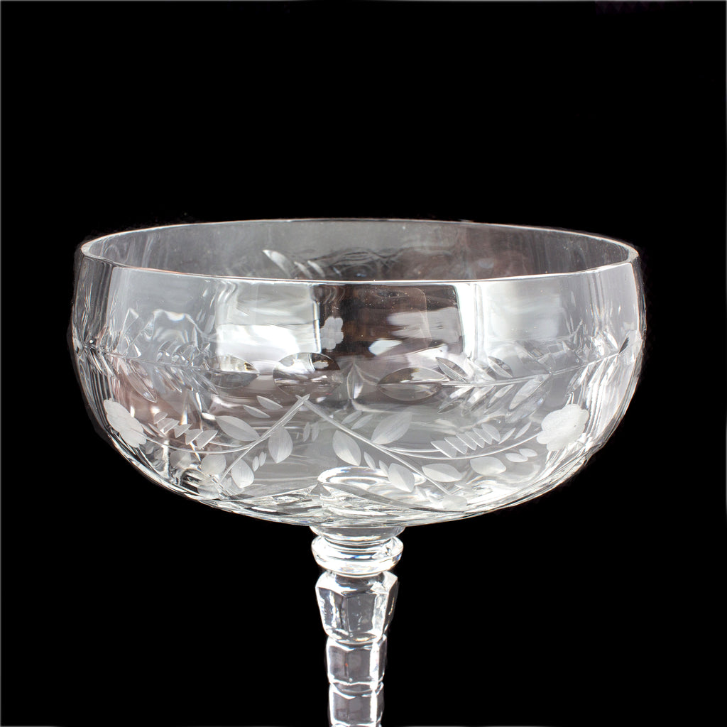 Italian Champagne Coupes, Set of 6 - Wildschut Antiques