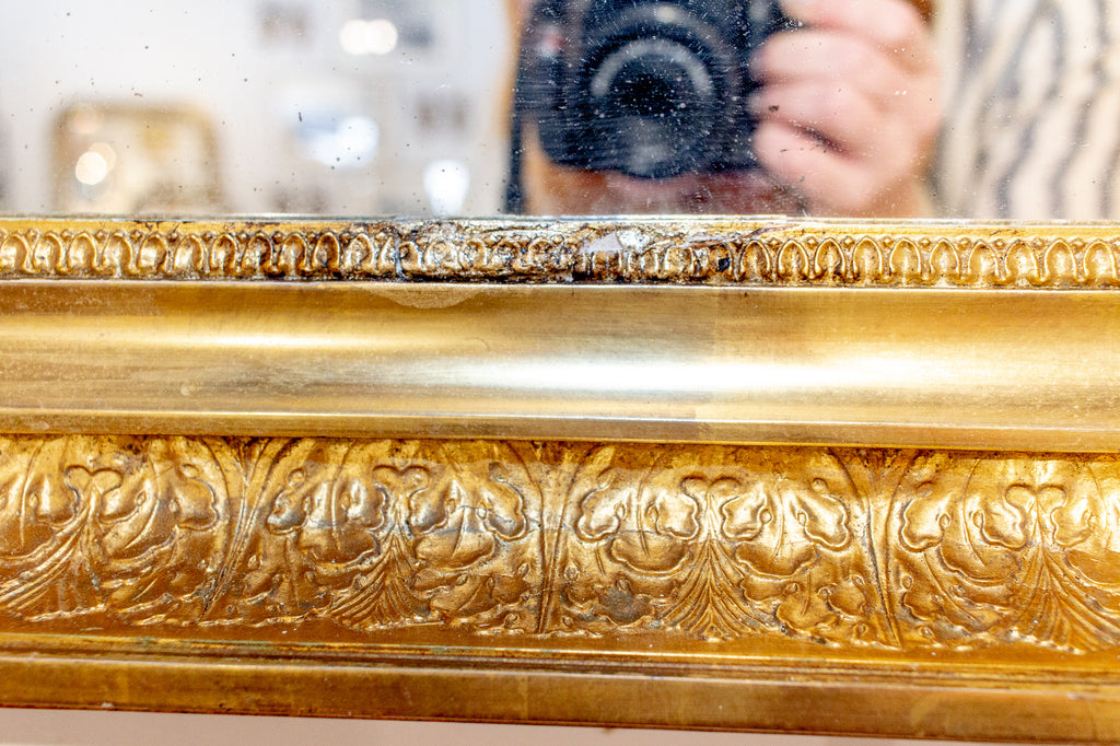 Large Antique French Gilt Frame Mirror – Laurier Blanc