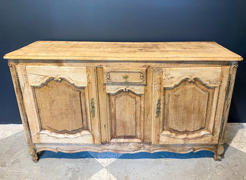 Antique French Louis XV Stripped Oak Buffet, circa 1830