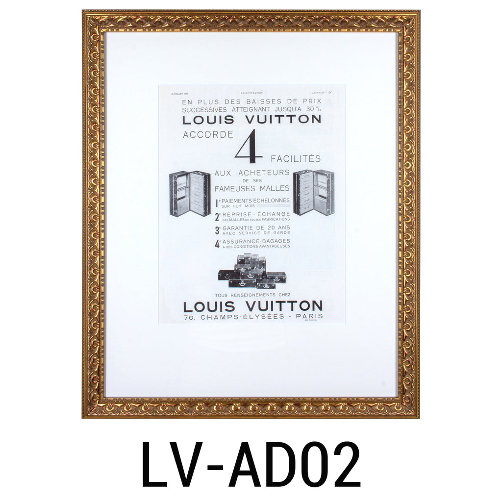 Matted French Art Deco Louis Vuitton Print-Travel Needs