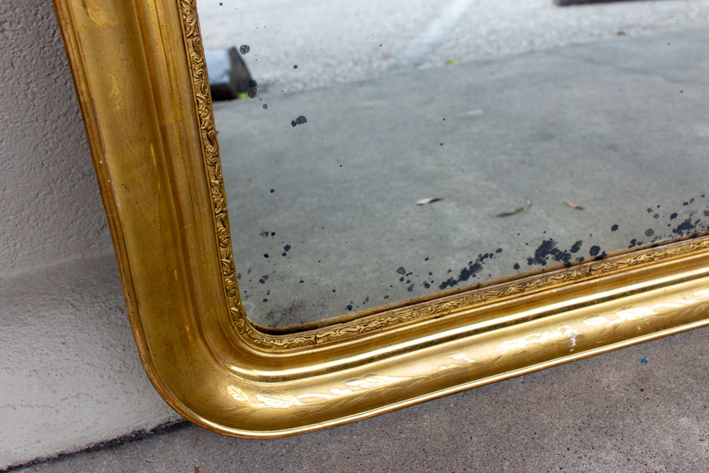 Antique French Gilt Scallop Edge Louis Philippe Mirror with Original G –  Laurier Blanc
