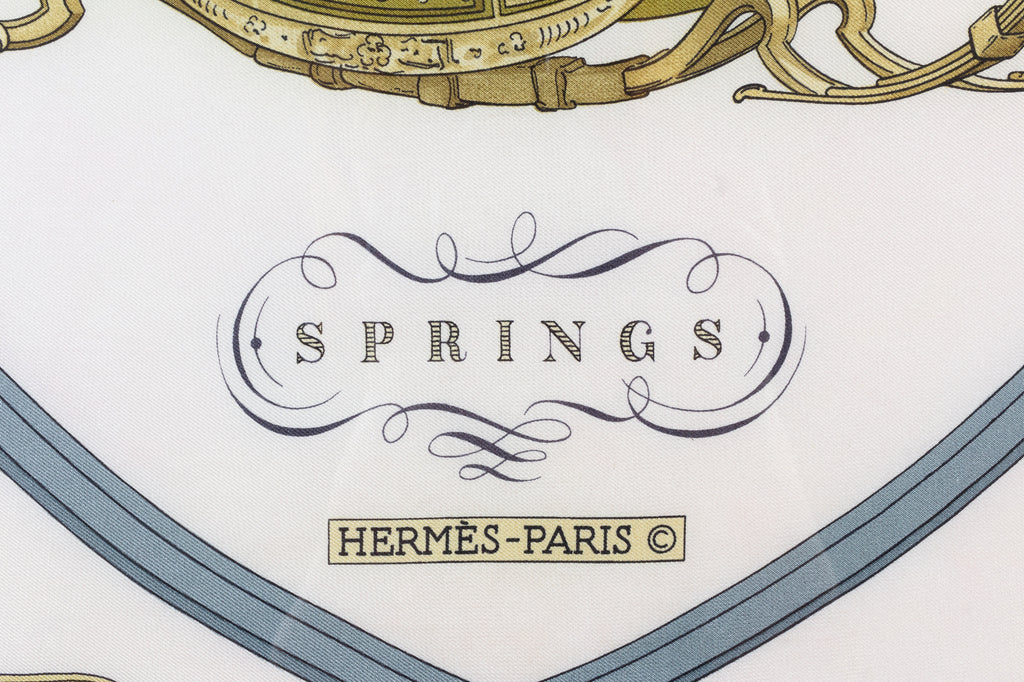 Framed Vintage Hermes Silk SpringsScarf by Philippe Ledoux
