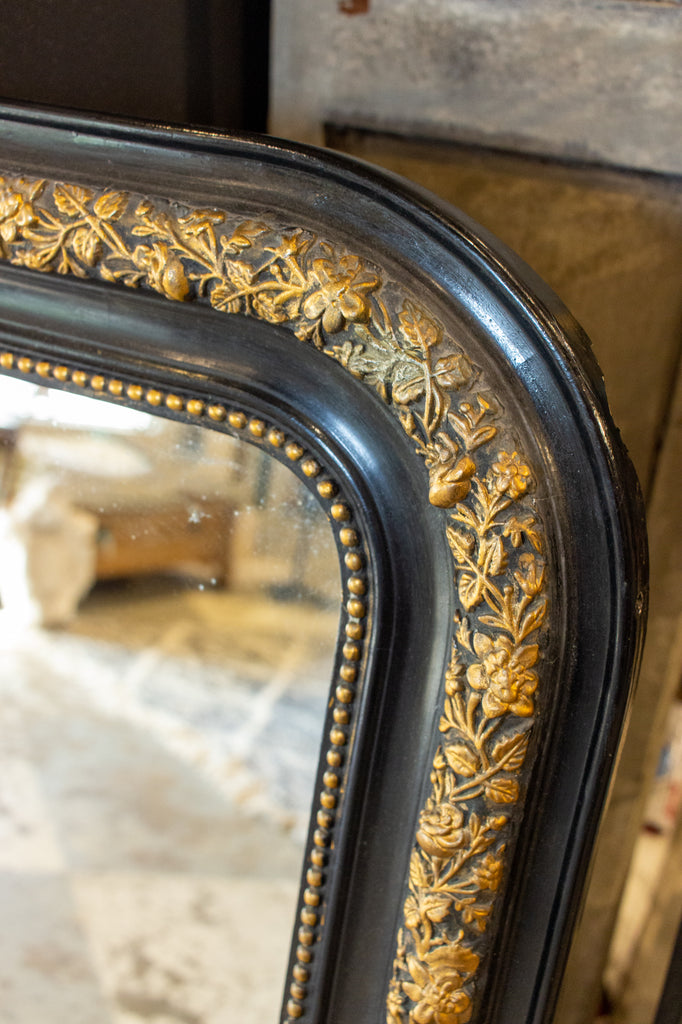 Antique French Bright Gold Gilt Louis Philippe Mirror with Floral Deta –  Laurier Blanc