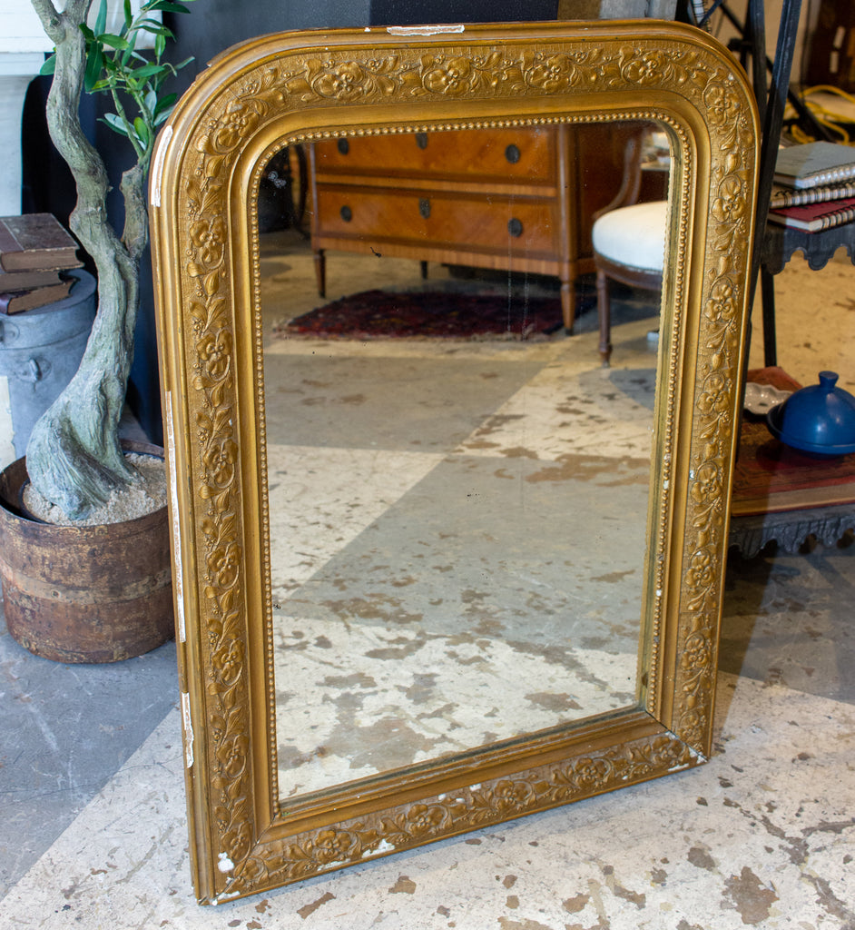 Antique French Painted and Gilt Louis Philippe Style Mirror with - Ruby Lane