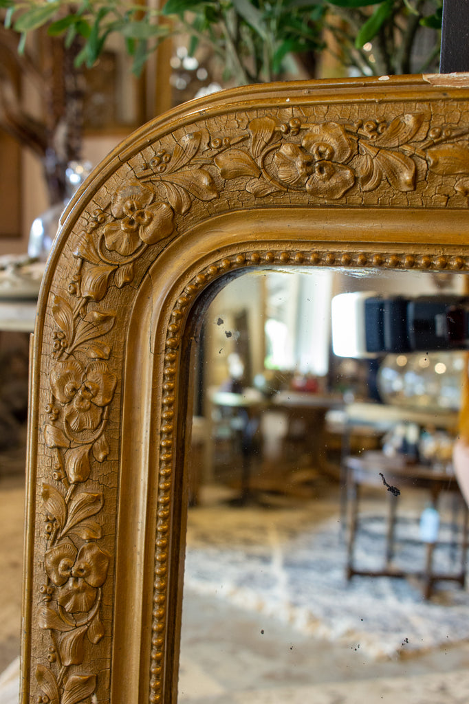 Antique French Gilt Scallop Edge Louis Philippe Mirror with Original G –  Laurier Blanc