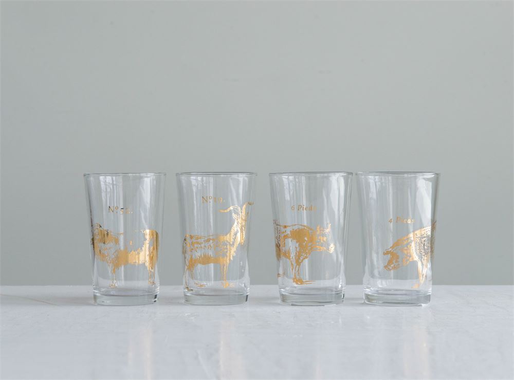 Drinking Glasses (Set of 4) - Barnyard Baby Animals