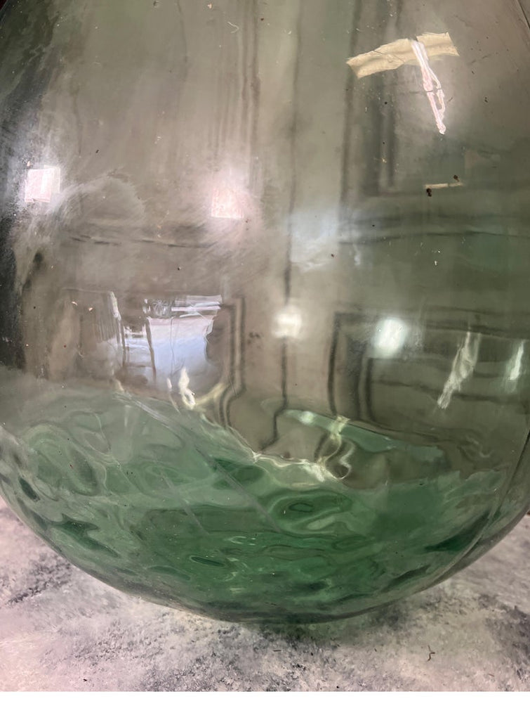Old Dame Jeanne bottle, Transparent, Blown glass